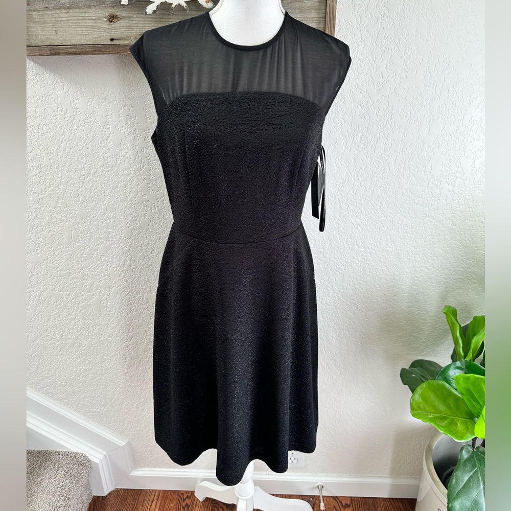 Stitch Fix Anthony Marc Bryn sheer top black cocktail party dress‎ size 8 NWT